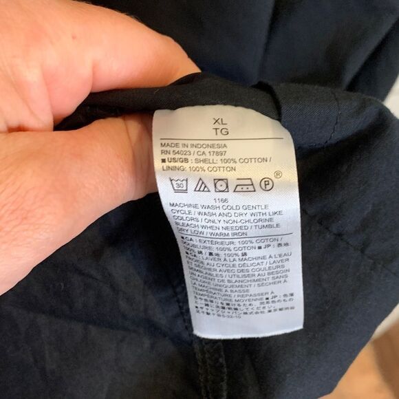 Banana Republic Black Button-Up cinched waist mini dress Womans size XL cotton - Picture 11 of 12